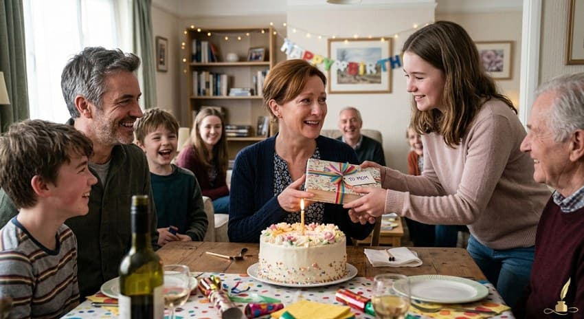 A mother deeply touched by her daughter's thoughtful gift